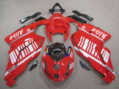 Carenados Moto Ducati 749 999 2005-2006 - Rojo Blanco Negro Brillante Alice Sandisk