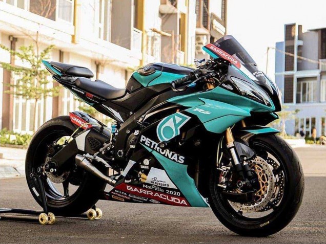 Carenados Moto Yamaha YZF R6 2008-2016 - Verde Claro Blanco Negro Petronas