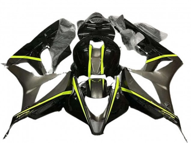 Carenados Moto Honda CBR600RR 2007-2008 - Negro Brillante Alta Visibilidad Amarillo