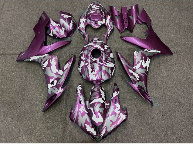 Magenta Oscuro Camuflaje 2004-2006 Yamaha R1 Carenado Moto Magenta Oscuro Camuflaje 2004-2006 Yamaha R1 Carenado Moto