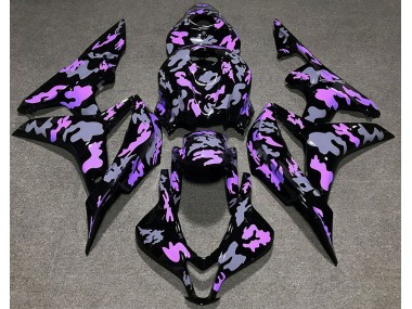 Morado & Gris Camuflaje 2007-2008 Honda CBR600RR Carenado Moto