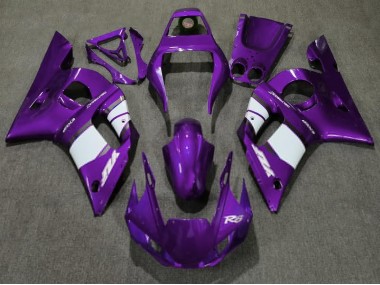 Morado Intenso & Blanco 1998-2002 Yamaha R6 Carenado Moto