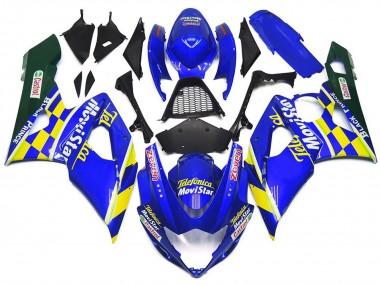 Movistar Cheque Azul & Amarillo 2005-2006 Suzuki GSXR 1000 Carenado Moto