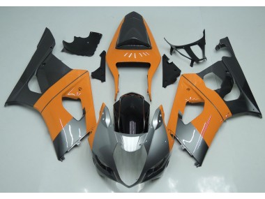 Naranja Claro Plata & Negro 2003-2004 Suzuki GSXR 1000 Carenado Moto