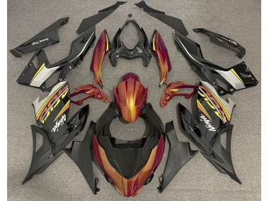 Naranja Líquido & Gris 2018-2023 Kawasaki Ninja 400 Carenado Moto