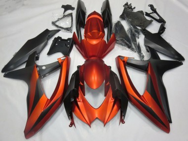 Naranja Mate Quemado 2008-2010 Suzuki GSXR 600-750 Carenado Moto