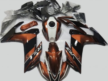 Naranja & Negro Brillante 2015-2018 Yamaha R3 Carenado Moto