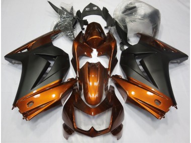 Naranja & Negro Mate 2008-2012 Kawasaki Ninja 250 Carenado Moto