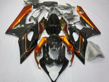 Naranja Quemado & Negro 2005-2006 Suzuki GSXR 1000 Carenado Moto