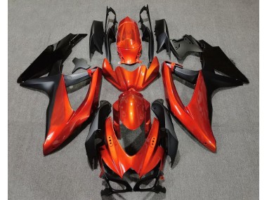 Naranja Vibrante En Negro 2008-2010 Suzuki GSXR 600-750 Carenado Moto