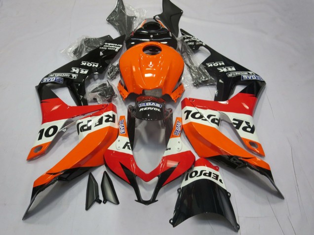 Naranja Vibrante Repsol 2007-2008 Honda CBR600RR Carenado Moto
