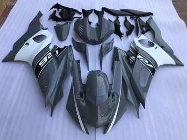 Nardo Gris & Blanco 2017-2021 Yamaha R6 Carenado Moto