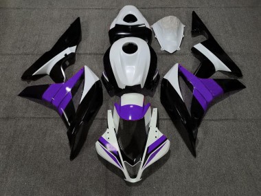 Negro Blanco & Púrpura 2007-2008 Honda CBR600RR Carenado Moto