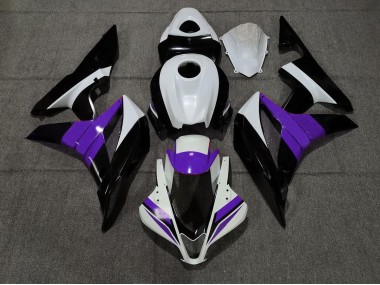 Negro Blanco & Púrpura 2007-2008 Honda CBR600RR Carenado Moto