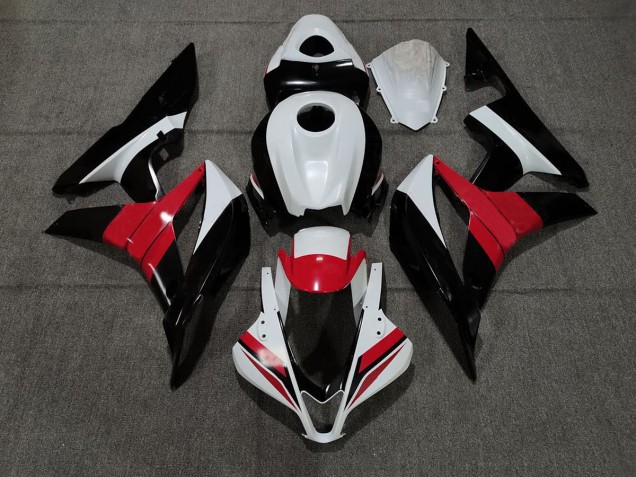 Negro Blanco & Rojo 2007-2008 Honda CBR600RR Carenado Moto