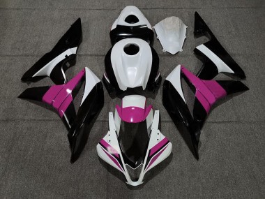 Negro Blanco & Rosa 2007-2008 Honda CBR600RR Carenado Moto