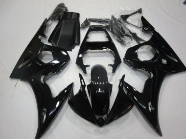 Negro Brillante 2005 Yamaha R6 Carenado Moto