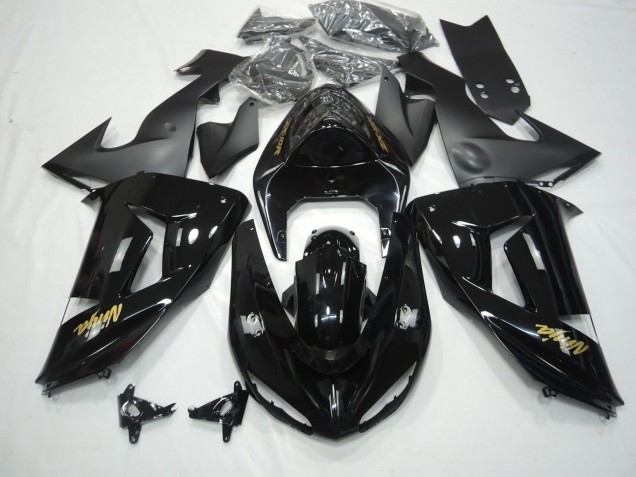 Negro Brillante 2006-2007 Kawasaki ZX10R Carenado Moto