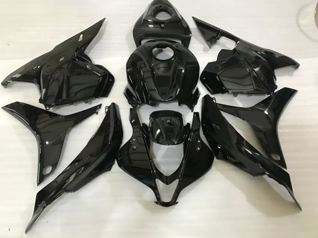 Negro Brillante 2009-2012 Honda CBR600RR Carenado Moto Negro Brillante 2009-2012 Honda CBR600RR Carenado Moto