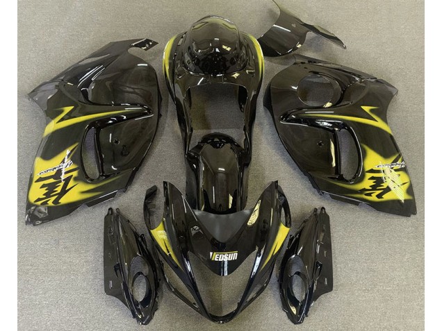 Negro Brillante & Amarillo 2008-2020 Suzuki GSXR 1300 Carenado Moto