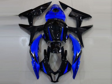 Negro Brillante & Azul 2007-2008 Honda CBR600RR Carenado Moto