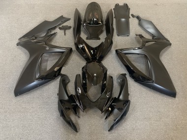 Negro Brillante & Mate 2006-2007 Suzuki GSXR 600-750 Carenado Moto