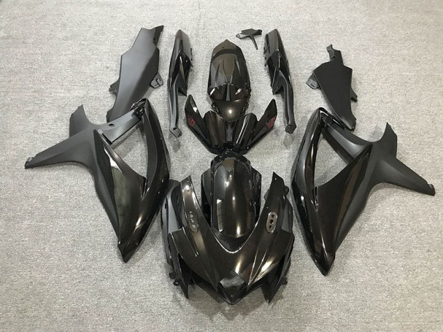 Negro Brillante/Mate 2008-2010 Suzuki GSXR 600-750 Carenado Moto Negro Brillante/Mate 2008-2010 Suzuki GSXR 600-750 Carenado Moto