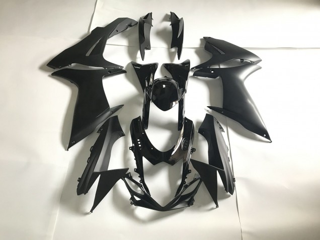 Negro Brillante & Mate 2011-2024 Suzuki GSXR 600-750 Carenado Moto