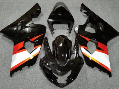 Negro Brillante & Naranja 2004-2005 Suzuki GSXR 600-750 Carenado Moto