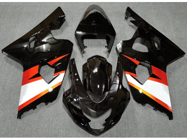 Negro Brillante & Naranja 2004-2005 Suzuki GSXR 600-750 Carenado Moto