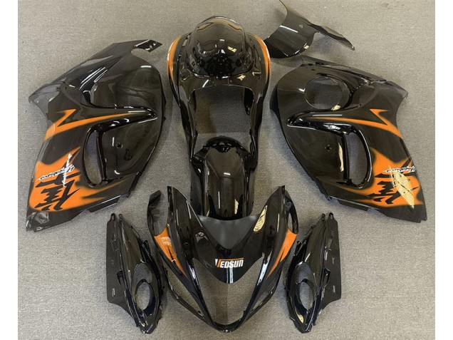 Negro Brillante & Naranja 2008-2020 Suzuki GSXR 1300 Carenado Moto