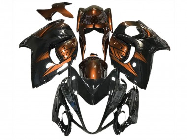 Negro Brillante & Naranja Intenso 2008-2020 Suzuki GSXR 1300 Carenado Moto