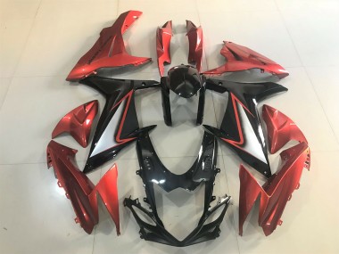 Negro Brillante & Naranja Vibrante 2011-2024 Suzuki GSXR 600-750 Carenado Moto