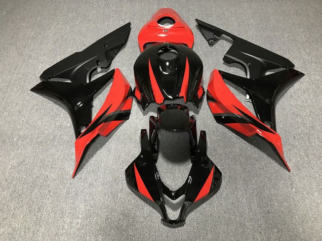 Negro Brillante & Rojo 2007-2008 Honda CBR600RR Carenado Moto