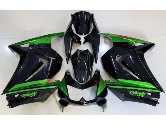 Negro Brillante & Verde 2008-2012 Kawasaki Ninja 250 Carenado Moto Negro Brillante & Verde 2008-2012 Kawasaki Ninja 250 Carenado Moto