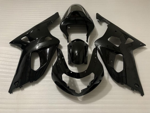 Negro Brillo 2001-2003 Suzuki GSXR 600-750 Carenado Moto Negro Brillo 2001-2003 Suzuki GSXR 600-750 Carenado Moto