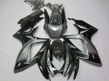 Negro Gris Especial 2006-2007 Suzuki GSXR 600-750 Carenado Moto