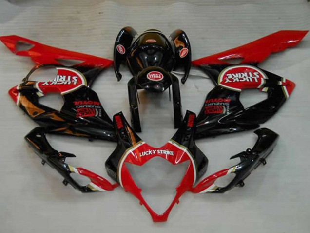 Negro Lucky Strike 2005-2006 Suzuki GSXR 1000 Carenado Moto