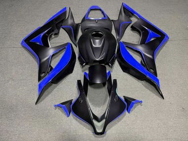 Negro Mate & Azul 2007-2008 Honda CBR600RR Carenado Moto