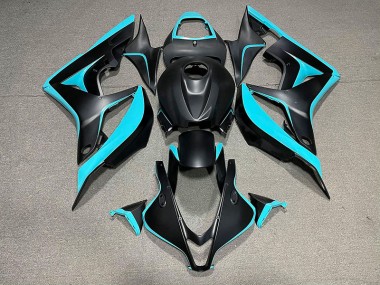 Negro Mate & Cian 2007-2008 Honda CBR600RR Carenado Moto