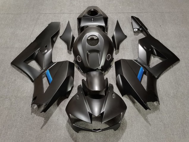 Negro Mate Con Azul 2013-2023 Honda CBR600RR Carenado Moto