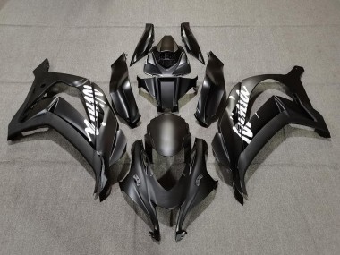Negro Mate Con Blanco 2016-2019 Kawasaki ZX10R Carenado Moto