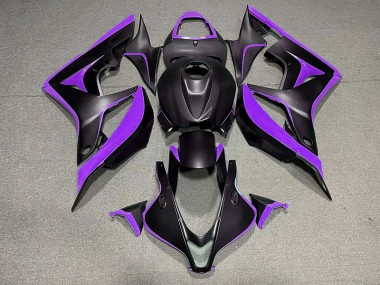 Negro Mate & Morado 2007-2008 Honda CBR600RR Carenado Moto