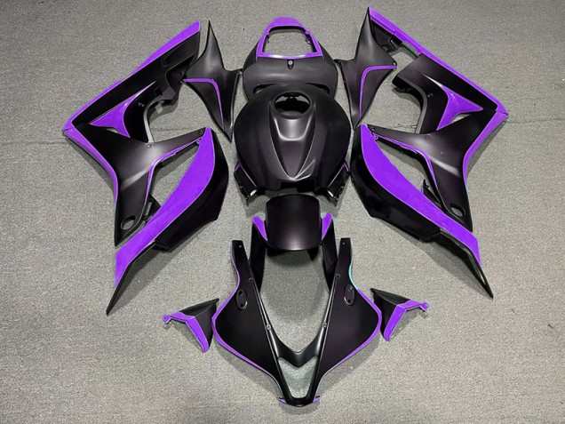 Negro Mate & Morado 2007-2008 Honda CBR600RR Carenado Moto