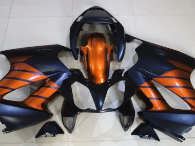 Negro Mate & Naranja 2002-2012 Honda VFR800 Carenado Moto