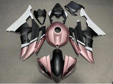 Negro Mate & Oro Rosa 2008-2016 Yamaha R6 Carenado Moto
