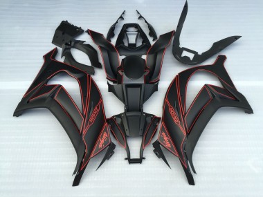 Negro Mate & Rojo 2011-2015 Kawasaki ZX10R Carenado Moto