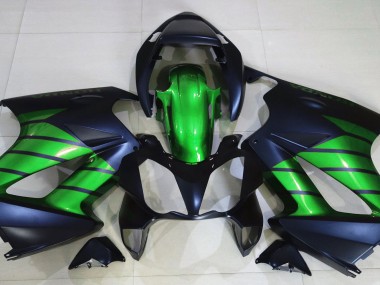 Negro Mate & Verde 2002-2012 Honda VFR800 Carenado Moto
