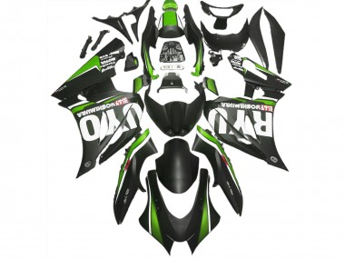 Negro Mate & Verde 2017-2023 Suzuki GSXR 1000 Carenado Moto
