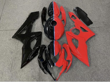 Negro & Rojo 2005-2006 Suzuki GSXR 1000 Carenado Moto